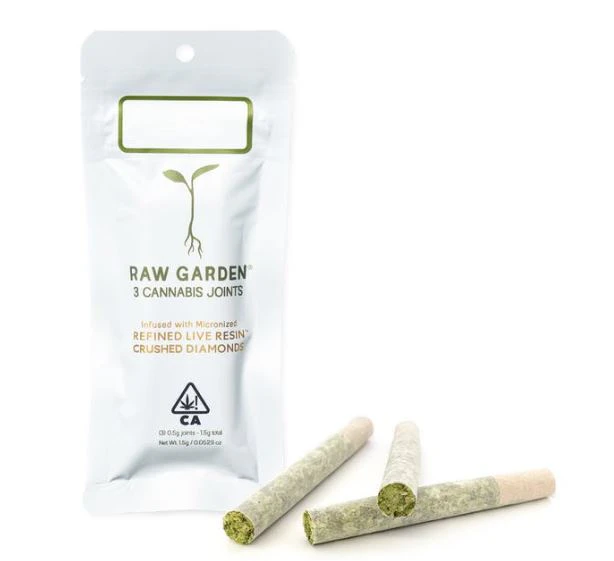 Raw Garden - 3 PACK DIAMONDS - LIME GELATO .5G - RAW GARDEN Main Image