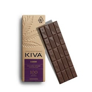 Kiva Confections - BAR - DARK CHOCOLATE BLACKBERRY 100MG - KIVA CONFECTIONS