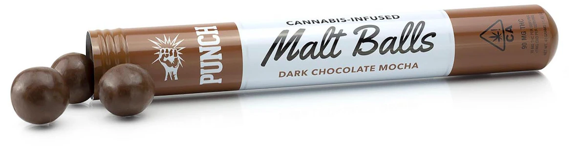 Punch Edibles & Extracts - SOLVENTLESS MALT BALLS - DARK CHOCOLATE MOCHA 100MG - PUNCH EDIBLES & EXTRACTS