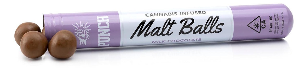 PUNCH EDIBLES & EXTRACTS - SOLVENTLESS MALT BALLS - MILK CHOCOLATE 100MG - PUNCH EDIBLES & EXTRACTS