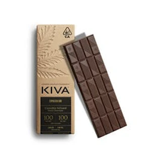 Kiva Confections - BAR - ESPRESSO DARK CHOCOLATE CBD - KIVA CONFECTIONS