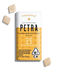 Kiva Confections - PETRA MINTS - PINEAPPLE 100MG - KIVA CONFECTIONS