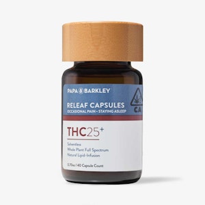 PAPA & BARKLEY - THC25 RELEAF CAPSULE (40) - PAPA & BARKLEY