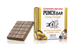 SOLVENTLESS COOKIE DELIGHTS - MILK CHOCOLATE CARAMEL W/ VANILLA COOKIE 100MG - PUNCH EDIBLES & EXTRACTS