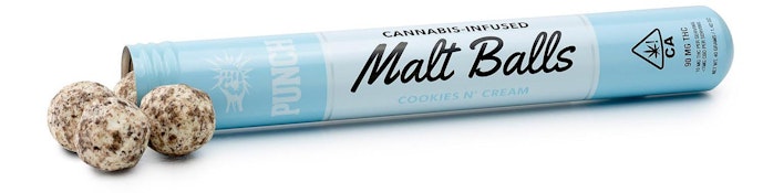 SOLVENTLESS MALT BALLS - COOKIES N' CREAM 100MG - PUNCH EDIBLES & EXTRACTS
