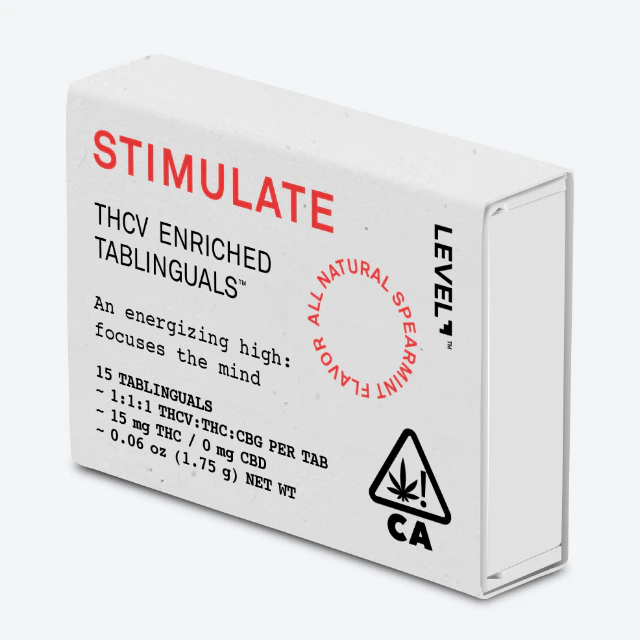 LEVEL BLENDS - STIMULATE TABLINGUAL THCV:CBG:THC - LEVEL BLENDS Main Image