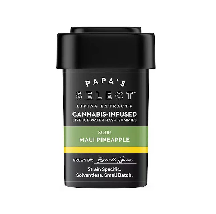 Papa & Barkley - MAUI PINEAPPLE ICE WATER HASH GUMMIES 100MG - PAPA'S SELECT Main Image