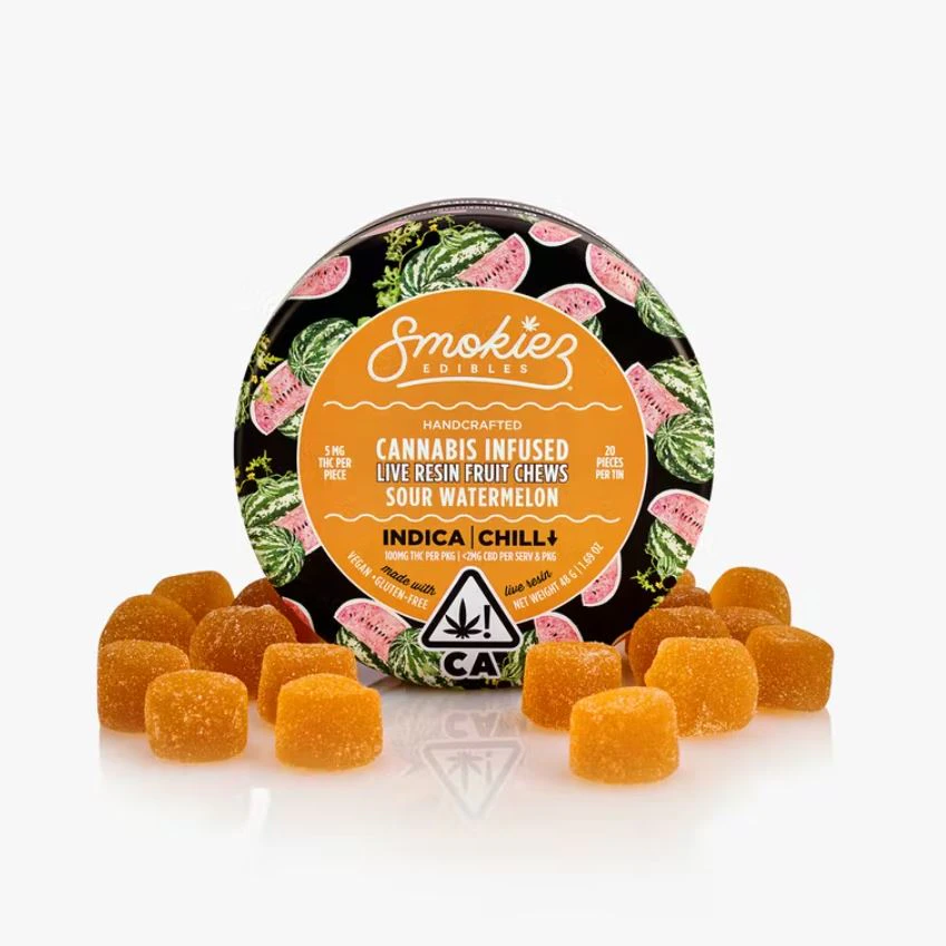 SMOKIEZ - SOUR WATERMELON LR FRUIT CHEWS 100MG - SMOKIEZ Main Image