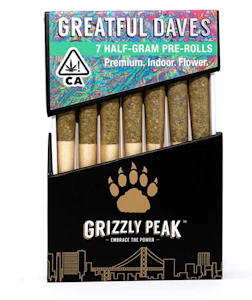 Grizzly Peak™ - GREATFUL DAVE .5G (7PK) - GRIZZLY PEAK FARMS