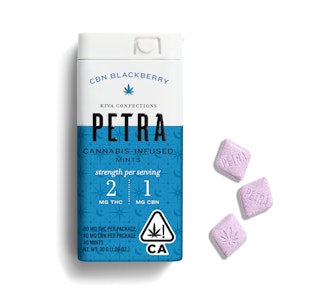 Kiva Confections - PETRA MINTS - BLACKBERRY 2:1 CBN - KIVA CONFECTIONS