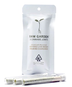 RAW GARDEN - 3 PACK DIAMONDS - LEMON BLOSSOM .5G - RAW GARDEN