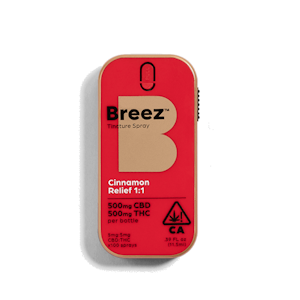 BREEZ - CINNAMON RELIEF 1:1 TINCTURE SPRAY 500MG - BREEZ