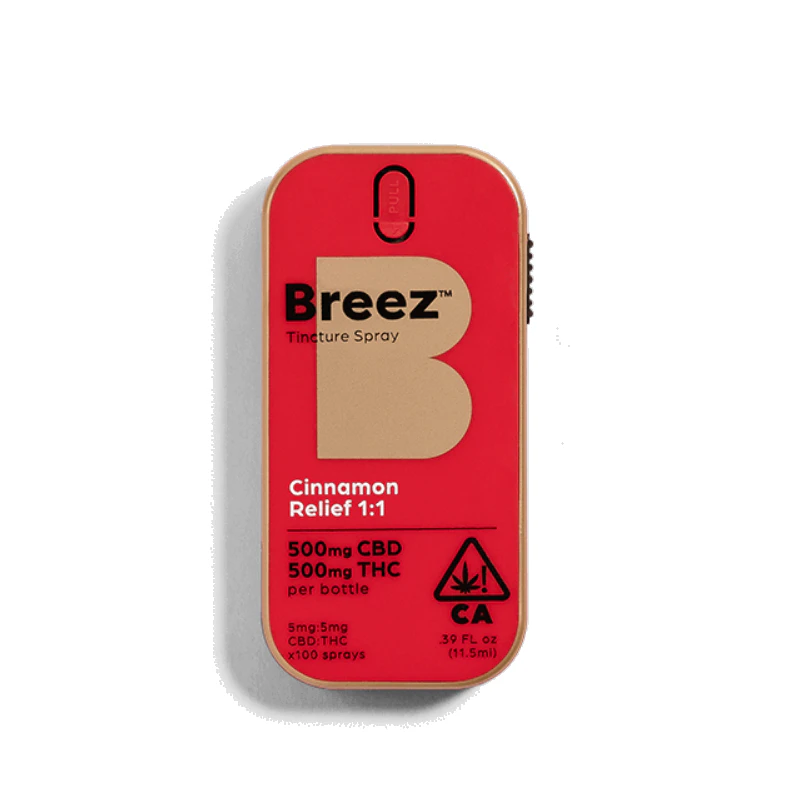 Breez - CINNAMON RELIEF 1:1 TINCTURE SPRAY 500MG - BREEZ Main Image