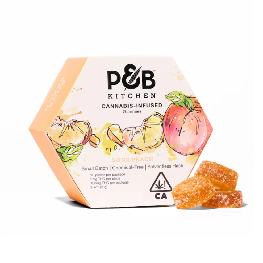 Papa & Barkley - SOUR PEACH GUMMIES 100MG - PAPA & BARKLEY Main Image