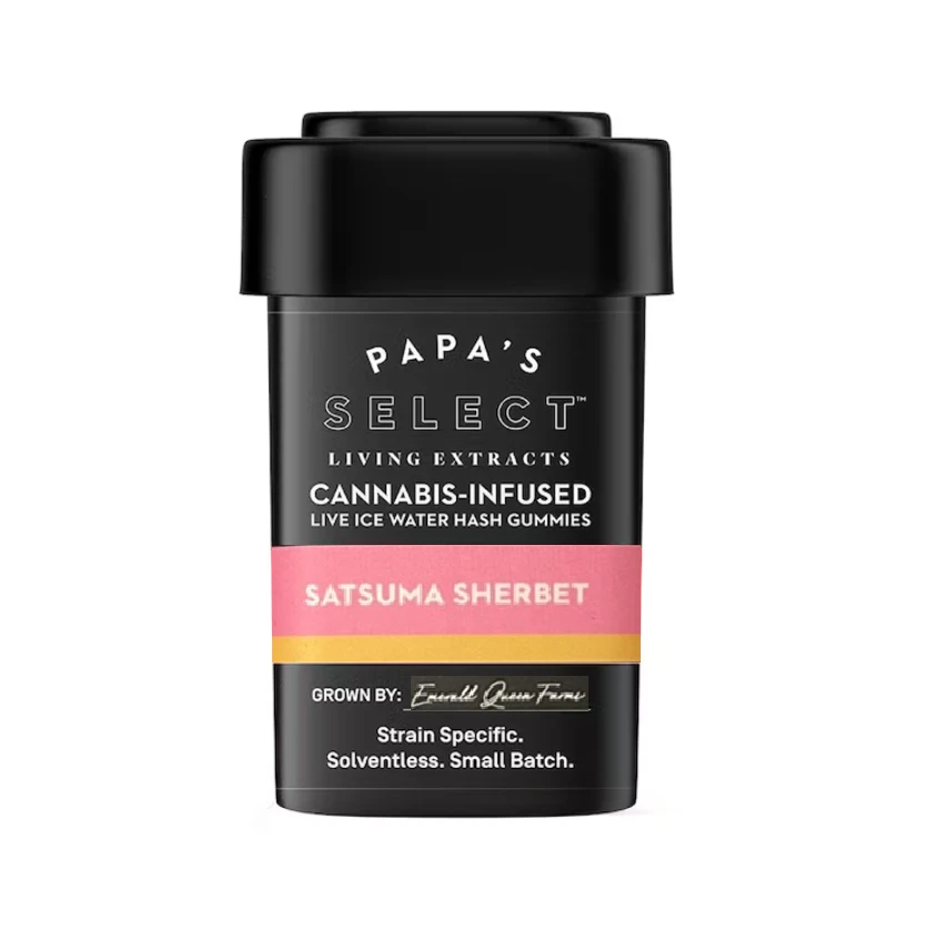 Papa & Barkley - SATSUMA SHERBET ICE WATER HASH GUMMIES 100MG - PAPA'S SELECT Main Image
