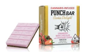 SOLVENTLESS COOKIE DELIGHTS - STRAWBERRY WHITE CHOCOLATE W/ CHOCOLATE COOKIE 100MG - PUNCH EDIBLES & EXTRACTS
