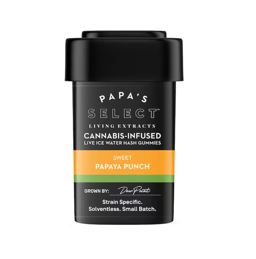 Papa & Barkley - PAPAYA PUNCH ICE WATER HASH GUMMIES 100MG - PAPA'S SELECT Main Image