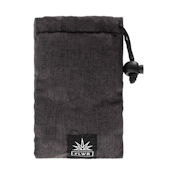 BURLAP CHARCOAL PIPE STORAGE COZY POUCH - FLWR
