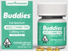 LIQUID DIAMONDS - 25MG SATIVA CAPS (40CT) - BUDDIES