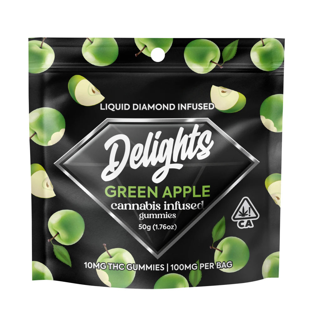Dab Daddy - Delights LD Gummies/Green Apple/100mg/(I) Main Image