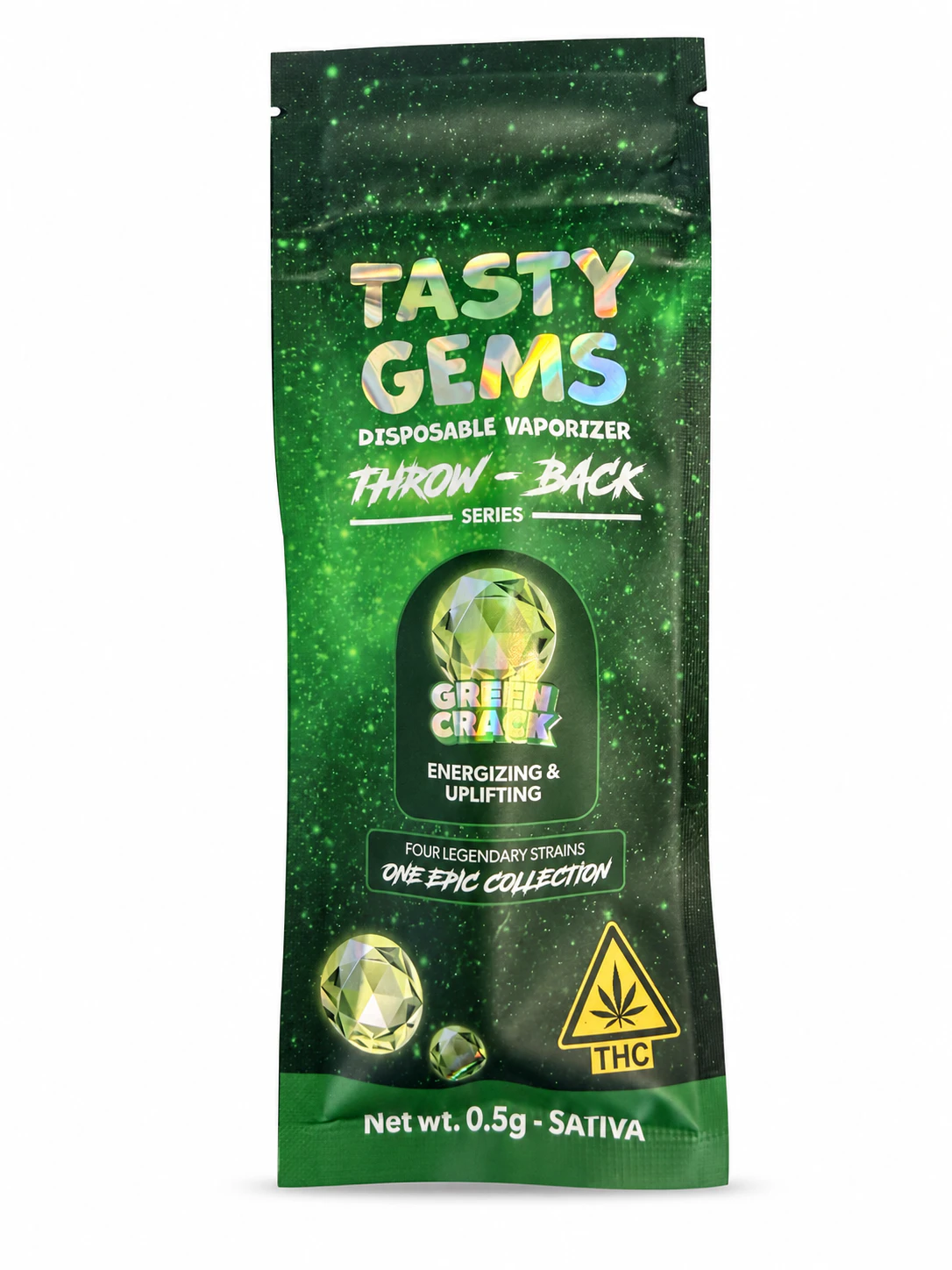 Tasty Gems - Tasty Gems- Green Crack Vape- .5g (Sativa) Main Image