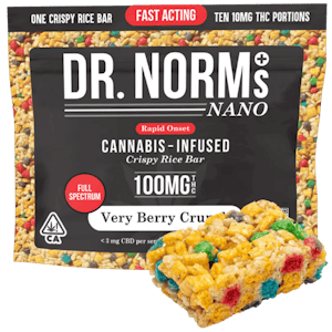 DR. NORM'S - [Dr. Norm's] Crispy Rice Bar - 100mg - Very Berry Crunch (H)