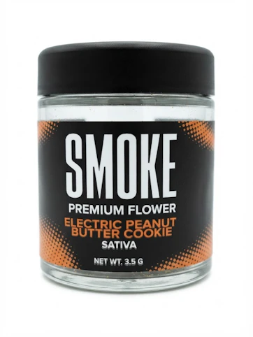 Smoke - Electric Peanut Butter Cookie -Sativa- 16.74% THC | 3.5g (Flower) | Smoke -R8 BACK