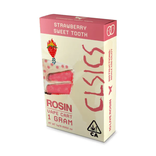 CLSICS - Strawberry Sweet Tooth - Live Rosin Cartridge - 1g (H) - CLSICS Main Image