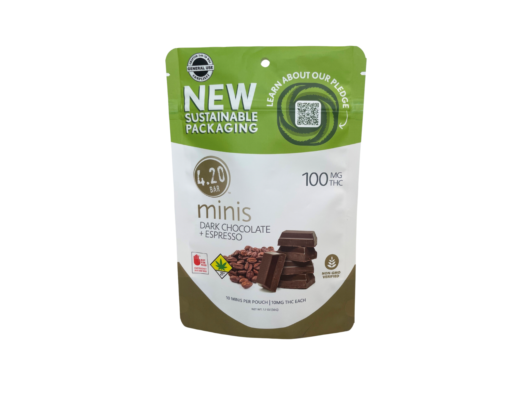 420 Mini | Dark Chocolate Espresso | DOH | 10pk | 100mg THC