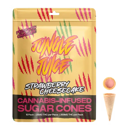 Jungle Juice - Strawberry Cheesecake 200mg Sugar Cone Bites Main Image