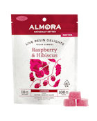 Almora Farm - Raspberry & Hibiscus 100mg Live Resin Gummy Pack