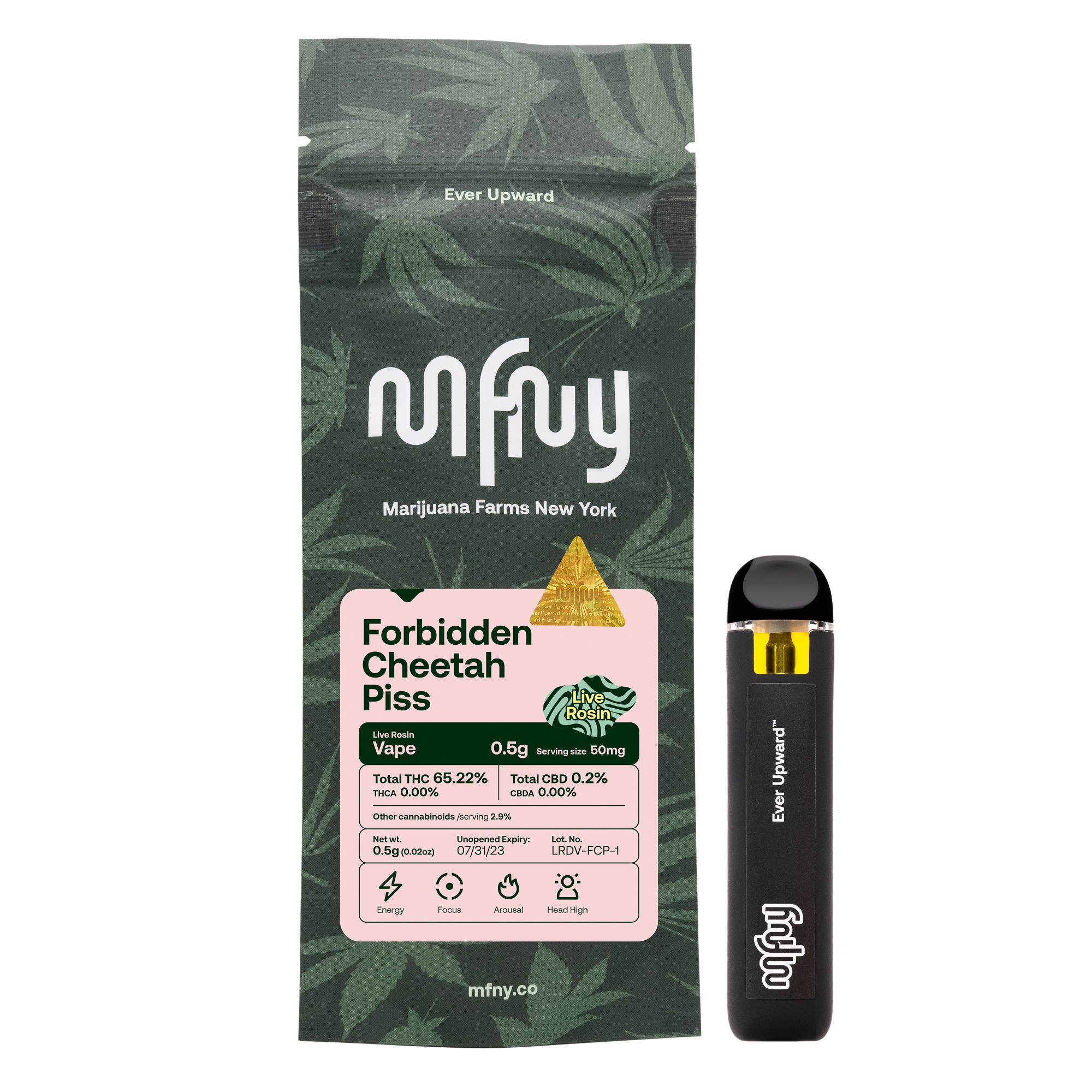 MFNY | Live Rosin Disposable Vape Cheetah Piss | .5g