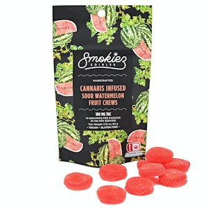 Smokiez - Sour Watermelon Vegan Fruit Chews 100mg (Smokiez)