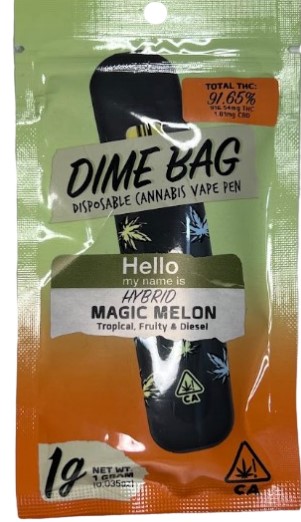 1g Magic Melon Disposable Cartridge (Dime Bag) - Californ