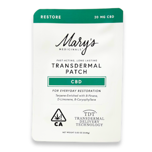 MARY'S MEDICINALS - Marys Medicinals - Restore - CBD - Patch - 20mg