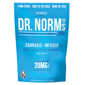 DR NORMS - [DR NORM'S] Cookie 5 Pack - 100mg - Chocolate Chip (H)