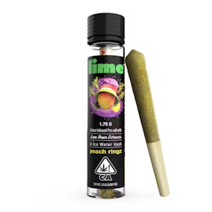 Lime - Lime - Preroll - Infused - Peach Ringz - 1.75G