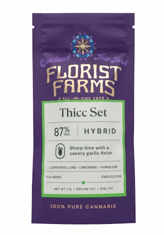 Florist Farms - Thicc Set -Hybrid- 81% THC | 1g Live Resin (All-in-One Vape) | Florist Farms -SSS7 back