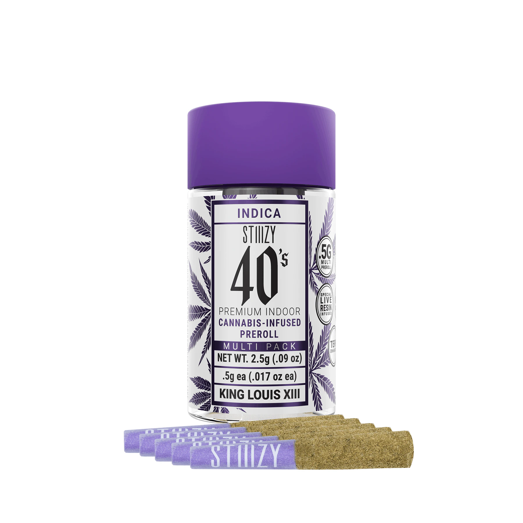 STIIIZY - Stiiizy 40’s - Pre Roll 5 Pack - King Louis XIII (I) Main Image