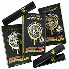 Muha Meds - Muha Meds - Cherry Lime Sherblato - 1g Live Resin Disposable Vape Main Image