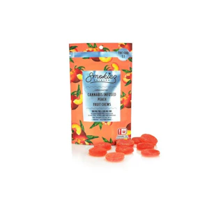 SMOKIEZ - Peach | Fruit Chews 100mg 1:1 THC:CBD | Smokiez