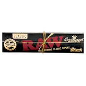 Raw Papers - Black Connoisseur King Size Slim Papers W/Tips - 32ct