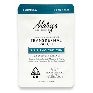 MARY'S MEDICINALS - Marys Medicinals - Formula - 3:2:1 THC/CBD/CBN - Patch - 30mg