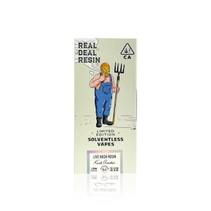 REAL DEAL RESIN - REAL DEAL RESIN - Disposable - Kush Crasher - Live Hash Rosin - Solventless - .5G