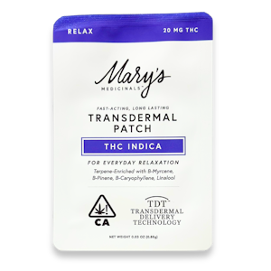 MARY'S MEDICINALS - Marys Medicinals - Relax - Indica THC - Patch - 20mg