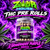 Zour House | Granddaddy Purple | 1 Pre-roll | Indica | Pre-Roll