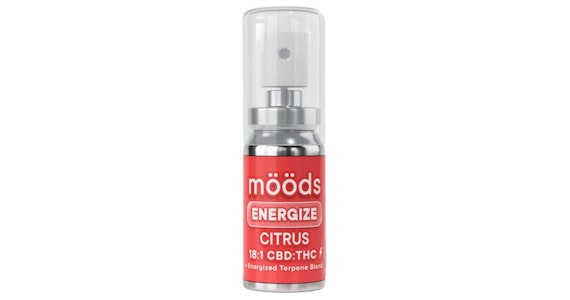 moods - Moods - Citrus 18:1 CBD:THC Energize Tincture Spray - 500mg