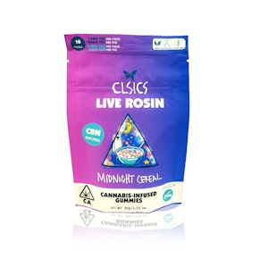 CLSICS - Edible - Midnight Cereal - CBN - Live Rosin Gummies - 100MG