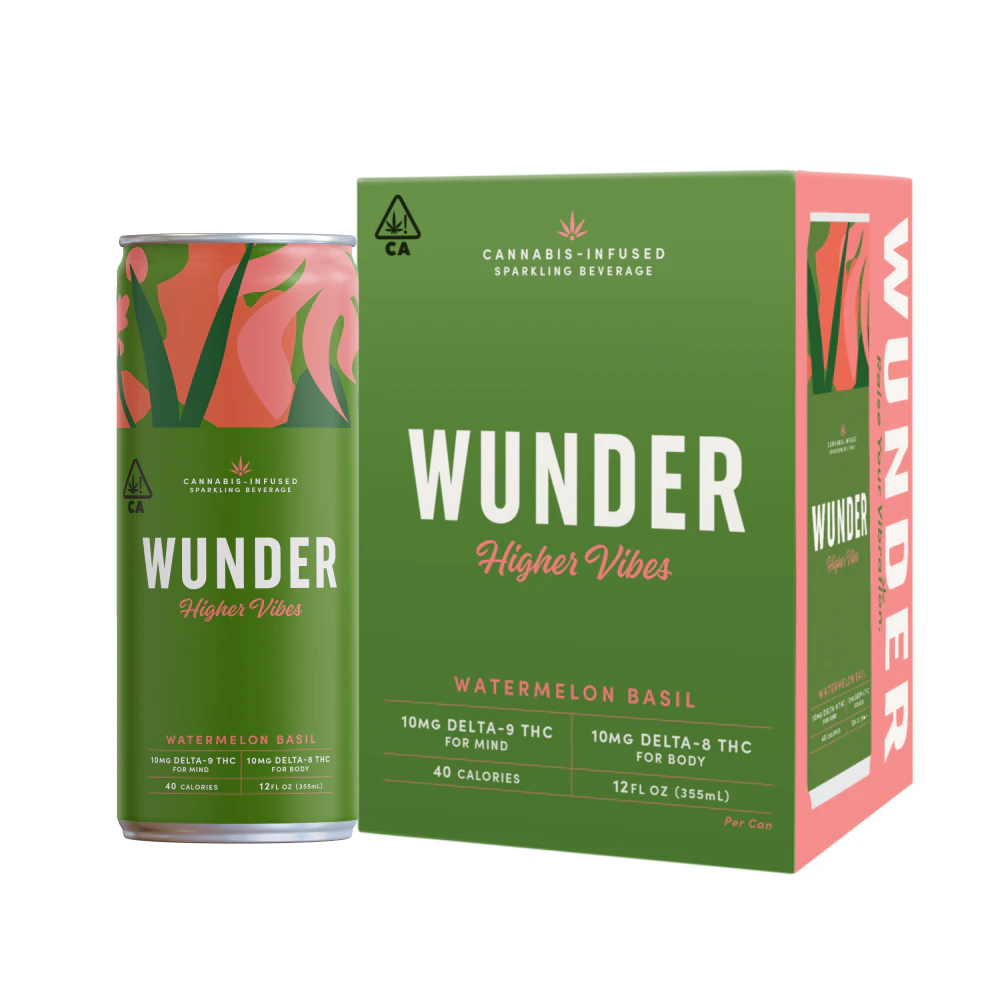 Wunder - 4pk - Watermelon Basil 12oz (Higher Vibes) - Wunder Main Image