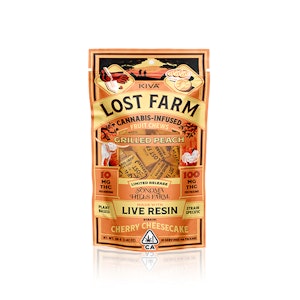 LOST FARM - LOST FARM - Edibles - Grilled Peach - Cherry Cheesecake - Live Resin - Fruit Chews - 100MG